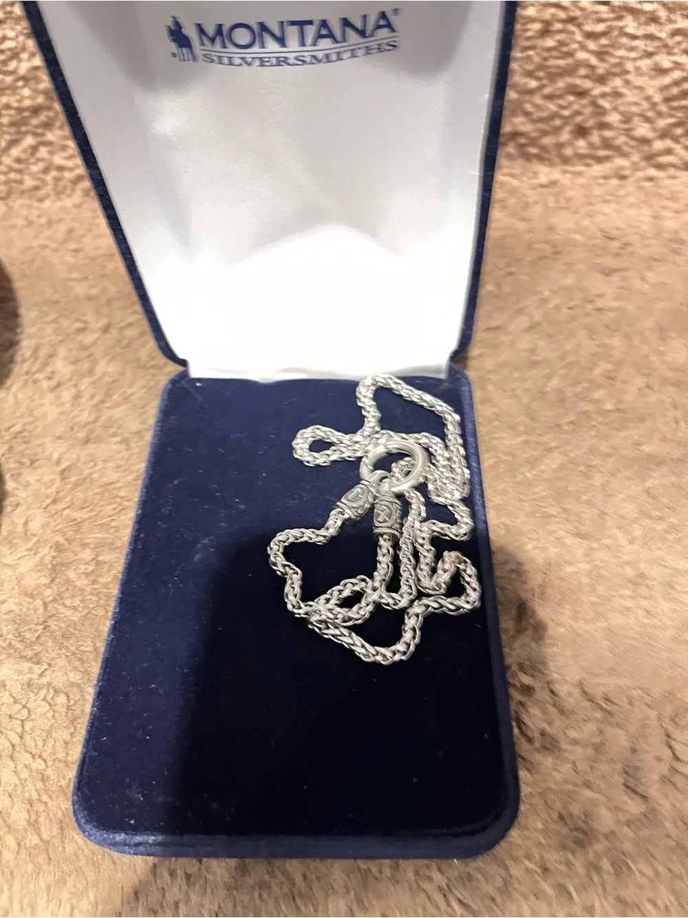 Montana Sterling Silver Rope Chain Necklace with Ring Pendant - you’ll love it!